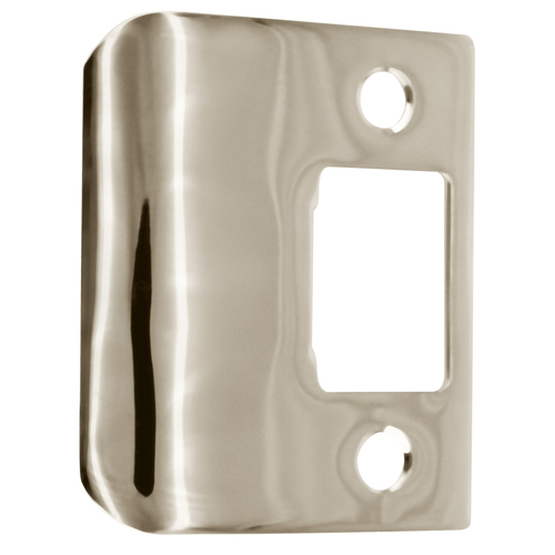 Extended Lip Strike Plate, 2-1/4" x 2" in Polished Nickel