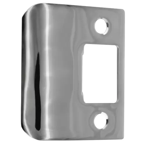 Extended Lip Strike Plate, 2-1/4" x 2" in Polished Chrome