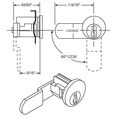 MAIL BOX LOCK FITS CUTLER FEDERAL