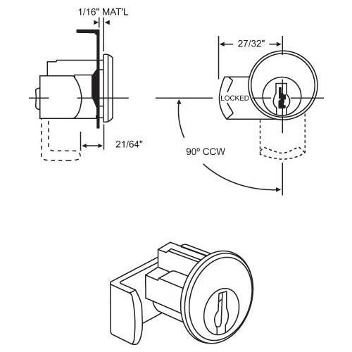 MAIL BOX LOCK FITS NUTONE