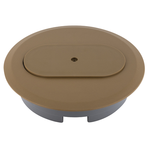 2-Gang Floor Box Cover Duplex Receptacle Caramel