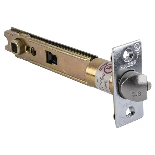 Hager 007213 5" Square Corner Dead Latch with 1" Face Bright Chrome Finish