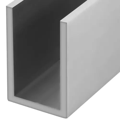 CRL WU1SASL Satin Anodized Wet Glaze 1-1/2" Deep U-Channel 120" Stock Length