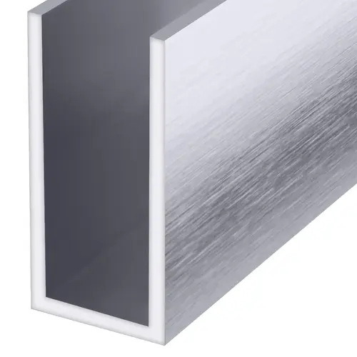 Brite Brushed Anodized Wet Glaze 2" Deep U-Channel  84" Stock Length - pack of 50