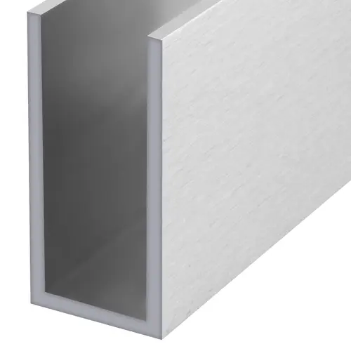 Brite Anodized Wet Glaze 2" Deep U-Channel 240" Stock Length