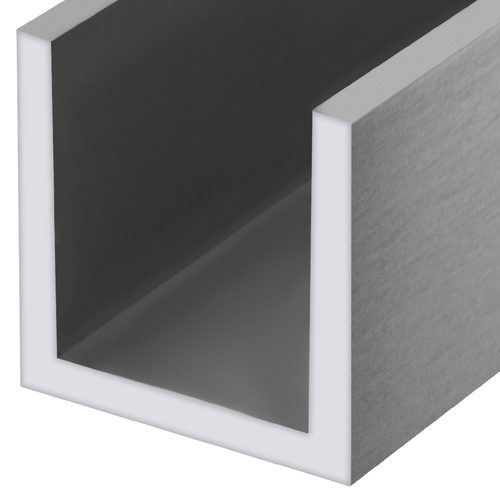 CRL WU3BSASL Brushed Stainless Anodized Wet Glaze 1" Deep U-Channel 120" Stock Length