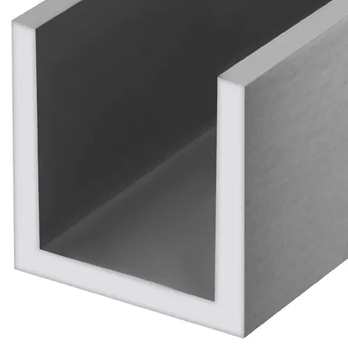 Brushed Stainless Anodized Wet Glaze 1" Deep U-Channel 23" Stock Length - pack of 25