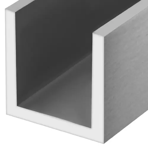 Brushed Stainless Wet Glaze 1" Deep U-Channel Custom Length