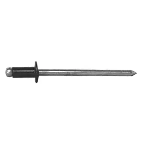 Black 1/8" Diameter, 1/16" to 1/8" Grip Range Aluminum Mandrel and Rivet in Packs of 10000