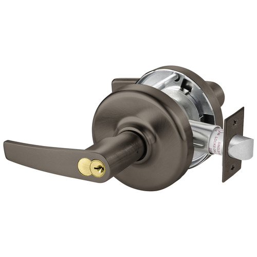 Zinc Armstrong Lever and D Rose Single Cylinder Entry Grade 2 Standard Duty Lever Lock with IC 6 Pin Less Core Oil Rubbed Bronze Finish