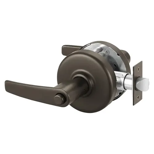 Zinc Armstrong Lever and D Rose Privacy Grade 2 Standard Duty Lever Lock Dark Bronze Finish