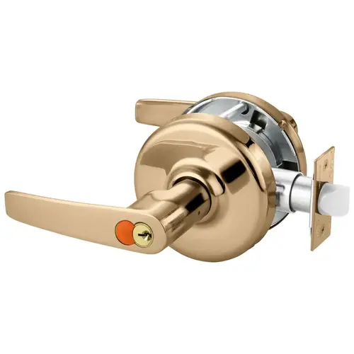 Grade 2 Entrance or Office Cylindrical Lock, Armstrong Lever, Corbin Russwin 6-Pin LFIC Blue Construction Core, Bright Bronze Clear Coated Finish, Non-handed Bright Bronze Clear Coated