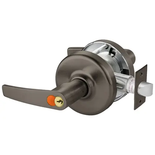 Grade 2 Entrance or Office Cylindrical Lock, Armstrong Lever, Corbin Russwin 6-Pin LFIC Blue Construction Core, Oil Rubbed Bronze Finish, Non-handed Oil Rubbed Bronze