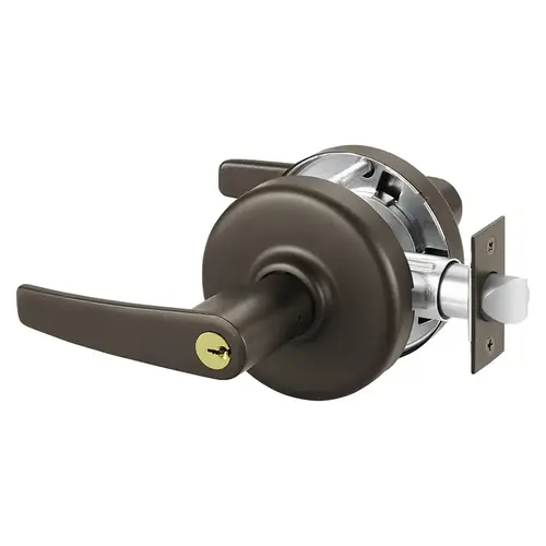 Grade 2 Storeroom or Closet Cylindrical Lock, Armstrong Lever, Conventional Cylinder, Dark Oxidized Bronze Finish, Non-handed, 3-3/4" Backset Dark Oxidized Bronze