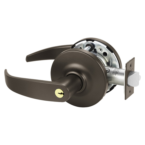 Grade 1 Classroom Cylindrical Lock, P Lever, Conventional Cylinder, Dark Oxidized Bronze Finish, Not Handed Dark Oxidized Bronze