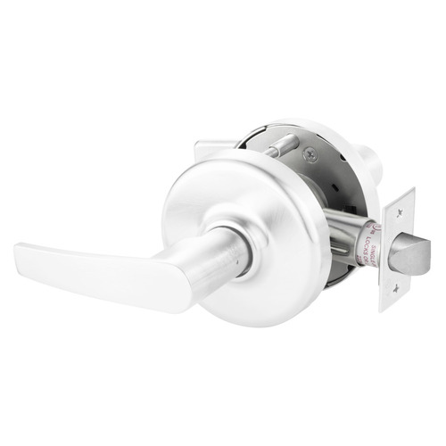 Grade 2 Passage or Closet Cylindrical Lock, Armstrong Lever, White Suede Powder Coat Finish, Non-handed, 3-3/4" Backset White Suede Powder Coat