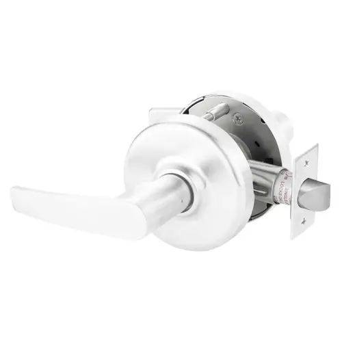 Grade 2 Passage or Closet Cylindrical Lock, Armstrong Lever, White Suede Powder Coat Finish, Non-handed, 5" Backset White Suede Powder Coat