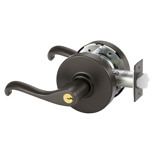 Grade 1 Classroom Cylindrical Lock, Y Lever, Conventional Cylinder, Dark Oxidized Bronze Finish, Left Hand Dark Oxidized Bronze