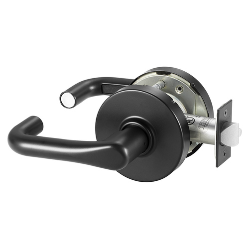 Grade 1 Passage Cylindrical Lock, J Lever, Non-Keyed, Black Suede Powder Coat Finish, Not Handed Black Suede Powder Coat