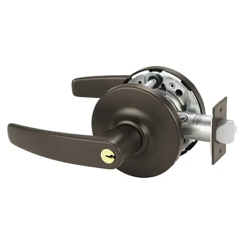 Grade 1 Corridor Dormitory Cylindrical Lock, B Lever, Conventional Cylinder, Dark Oxidized Bronze Finish, Not Handed Dark Oxidized Bronze