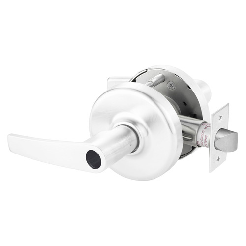 Grade 2 Classroom Cylindrical Lock, Armstrong Lever, Less Conventional Cylinder, White Suede Powder Coat Finish, Non-handed White Suede Powder Coat