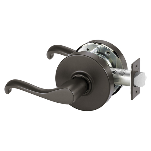 Grade 1 Exit Cylindrical Lock, Y Lever, Non-Keyed, Dark Oxidized Bronze Finish, Right Hand Dark Oxidized Bronze