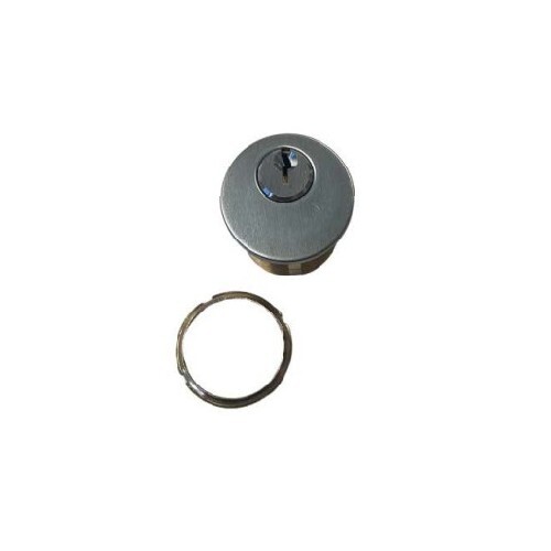 1-1/8" Single Mortise Cylinder With 1 Steel Cylinder Ring