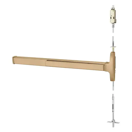 Concealed Vertical Rod Exit Device Satin Bronze Clear Coated