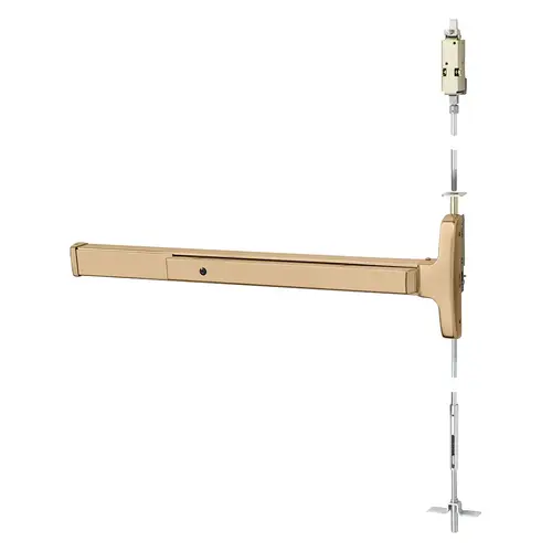 Concealed Vertical Rod Exit Device Bright Bronze Clear Coated