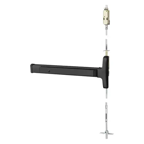 Concealed Vertical Rod Exit Device Dark Oxidized Statuary Bronze Clear Coated