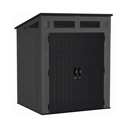 Storage Shed Modernist 6 ft. x 5 ft. Plastic Vertical with Floor Kit Gray