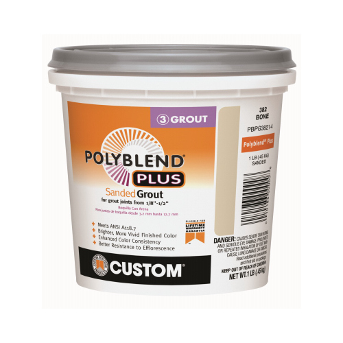 Custom Building Products PBPG3821-4 LB Bone Sanded Grout