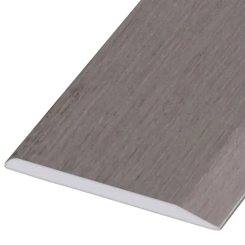 Brushed Nickel Aluminum 5/8" Flat Face Mirror Edge Molding -  12" Stock Length