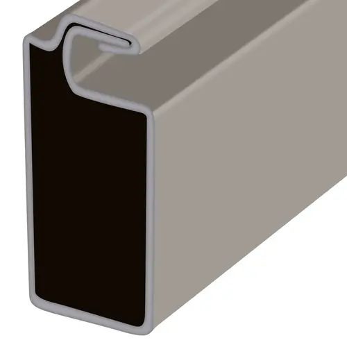 Beige 1" x 7/16" Roll Formed Aluminum Screen Frame -  24" Stock Length - pack of 50