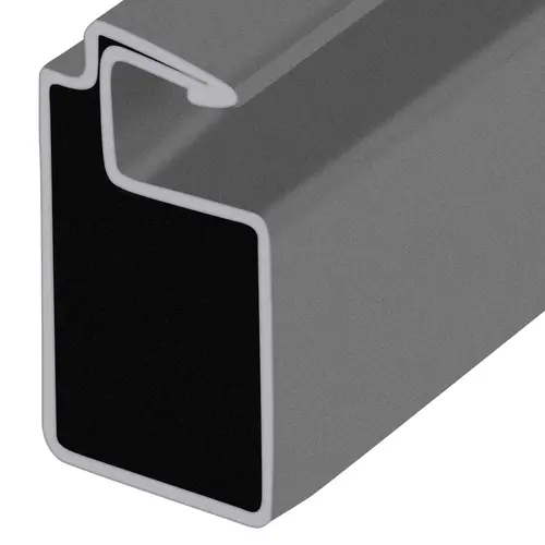 Gray 3/4" x 7/16" Roll Formed Aluminum Screen Frame -  95" Stock Length - pack of 50