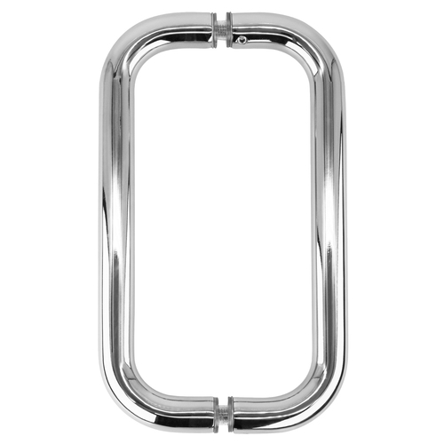 Polished Stainless 8" BM Series Back-to-Back Handle Without Metal Washers
