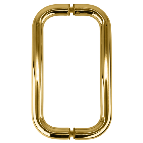 Polished Brass 8" BM Series Back-to-Back Handle Without Metal Washers