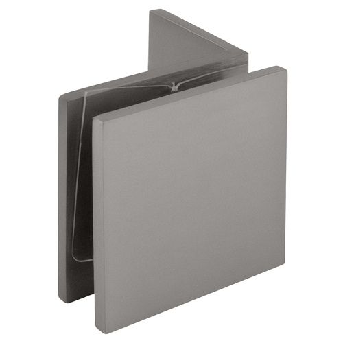 Satin Chrome Fixed Panel Square Clamp With Small Leg