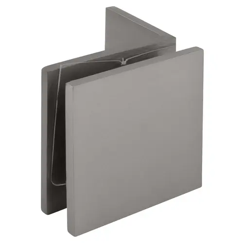 Satin Chrome Fixed Panel Square Clamp With Small Leg