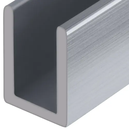 Brite Anodized 5/16" Single Aluminum U-Channel -  24" Stock Length - pack of 5