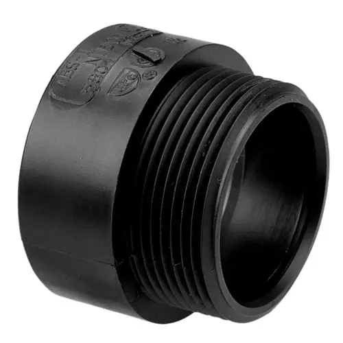 Drain, Waste & Vent Adapter: 2" Fitting, Spig x MIPT, Acrylonitrile Butadiene Styrene