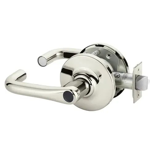 Grade 1 Corridor Dormitory Cylindrical Lock, J Lever, Less Cylinder, Bright Nickel Finish, Not Handed Bright Nickel