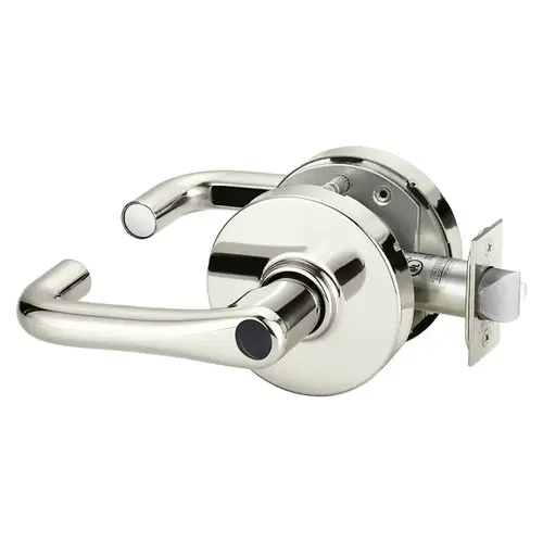 Grade 1 Classroom Cylindrical Lock, J Lever, Less Cylinder, Bright Nickel Finish, Not Handed Bright Nickel