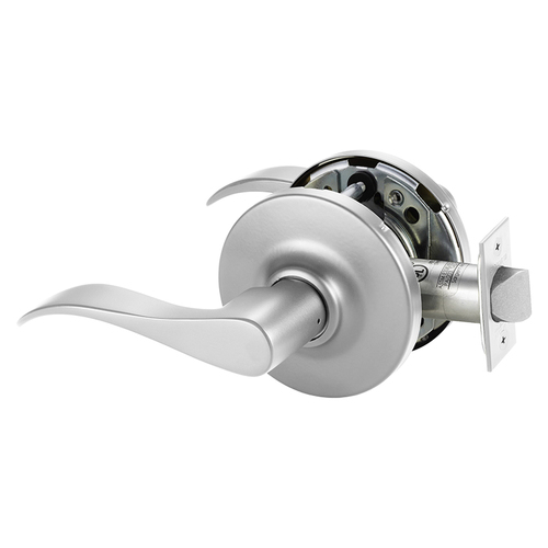 Grade 1 Passage Cylindrical Lock, G Lever, Non-Keyed, Satin Chrome Finish, Not Handed Satin Chrome