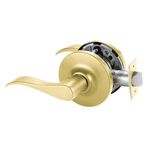 Grade 1 Passage Cylindrical Lock, G Lever, Non-Keyed, Satin Brass Finish, Not Handed Satin Brass