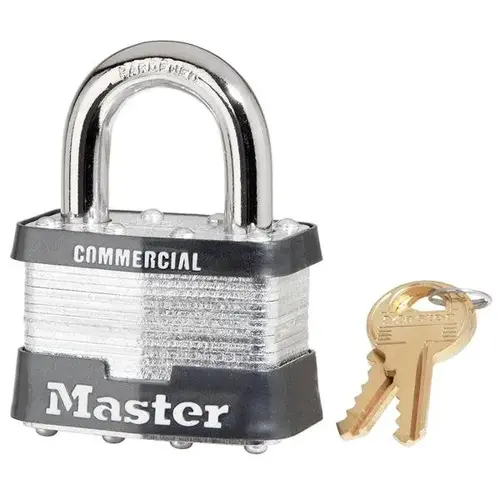 #SM867 Laminated Steel Pin Tumbler 2" Padlock, 1" Shackle, Master Keyed