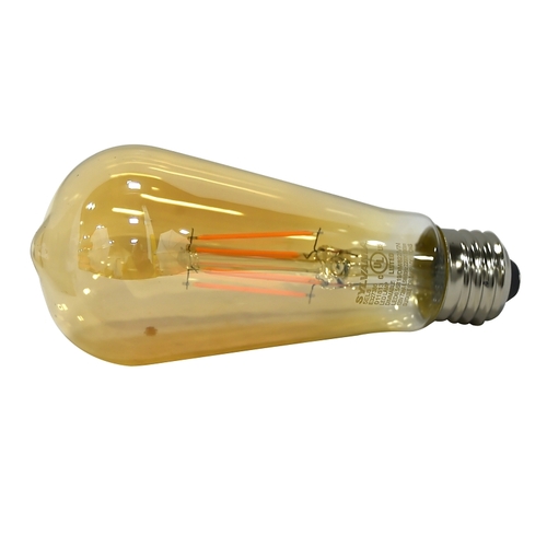 Ultra LED Bulb, Decorative, ST19 Lamp, 60 W Equivalent, E26 Lamp Base, Dimmable, Clear, 2200 K Color Temp