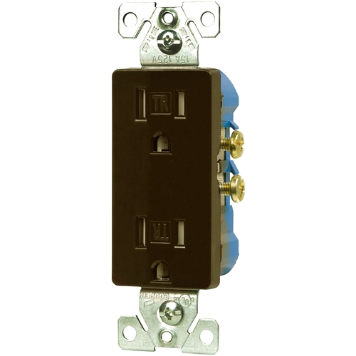 Duplex Receptacle, 2 -Pole, 15 A, 125 V, Push-in, Side Wiring, NEMA: 5-15R Oil Rubbed Bronze