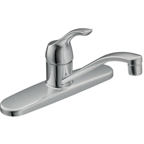 Adler Series Kitchen Faucet, 1.5 gpm, Stainless Steel, Chrome Plated, Deck Mounting, Lever Handle