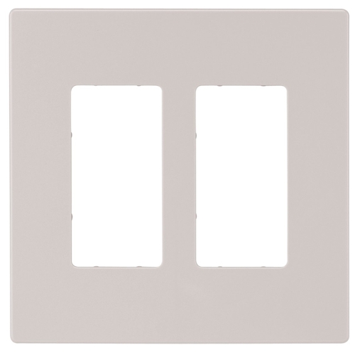 Eaton PJS262W PJ Wallplate, 4.87 in L, 4.94 in W, 2 -Gang, Polycarbonate, White, High-Gloss